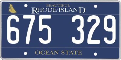 RI license plate 675329