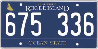 RI license plate 675336