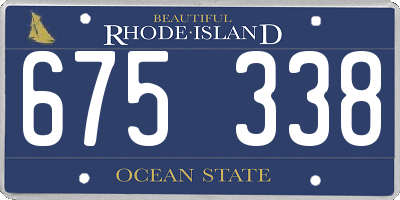 RI license plate 675338