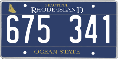RI license plate 675341