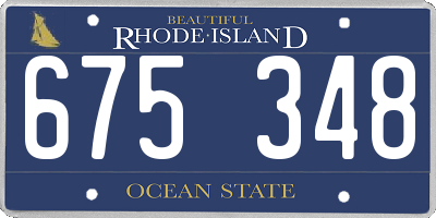 RI license plate 675348