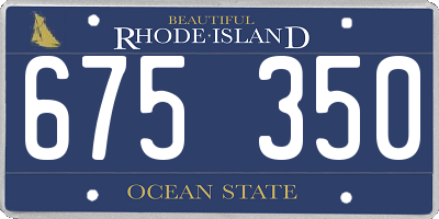 RI license plate 675350