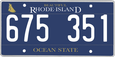 RI license plate 675351
