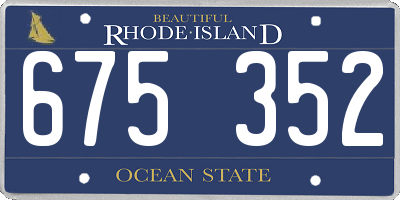 RI license plate 675352