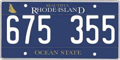 RI license plate 675355