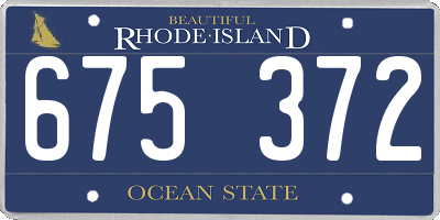 RI license plate 675372