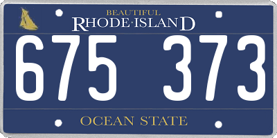RI license plate 675373