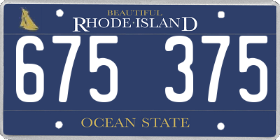 RI license plate 675375