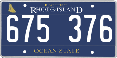 RI license plate 675376