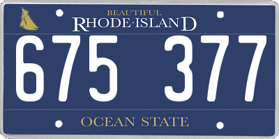 RI license plate 675377