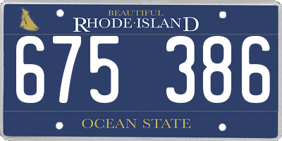 RI license plate 675386