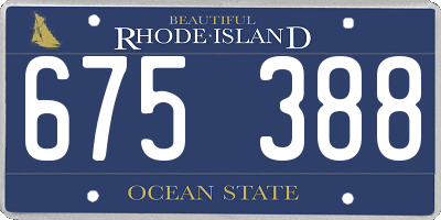 RI license plate 675388