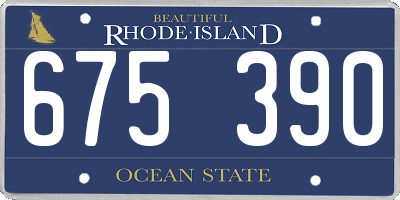 RI license plate 675390