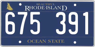 RI license plate 675391