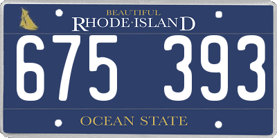 RI license plate 675393