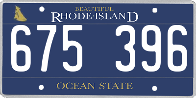 RI license plate 675396