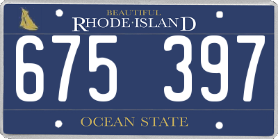 RI license plate 675397
