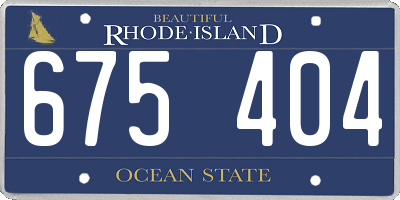 RI license plate 675404