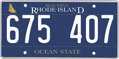 RI license plate 675407