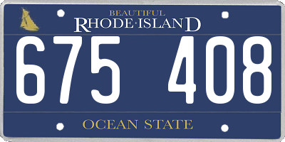 RI license plate 675408