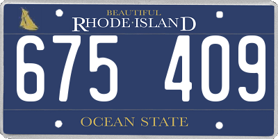 RI license plate 675409