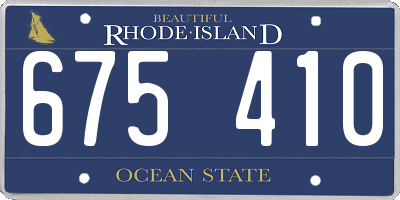 RI license plate 675410