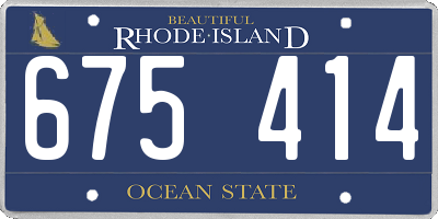 RI license plate 675414
