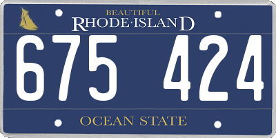 RI license plate 675424