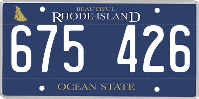 RI license plate 675426