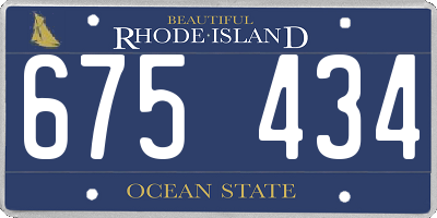 RI license plate 675434
