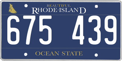 RI license plate 675439