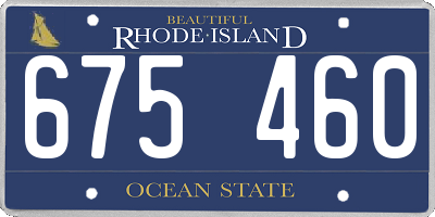 RI license plate 675460