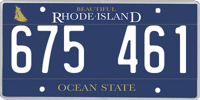 RI license plate 675461
