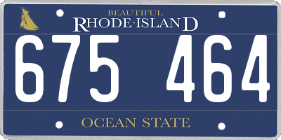RI license plate 675464