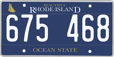 RI license plate 675468