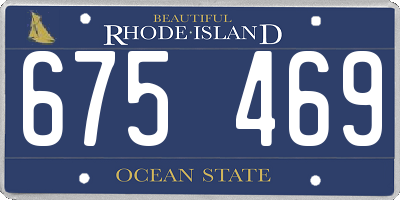 RI license plate 675469