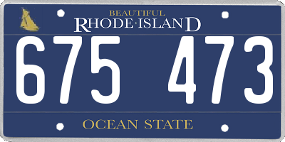RI license plate 675473