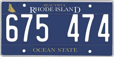 RI license plate 675474
