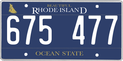 RI license plate 675477