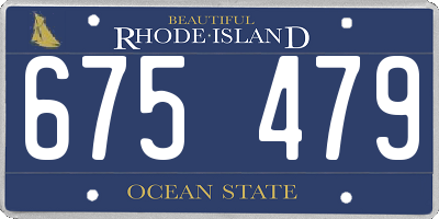 RI license plate 675479