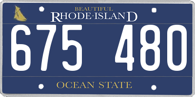 RI license plate 675480