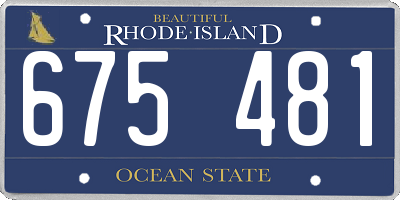 RI license plate 675481