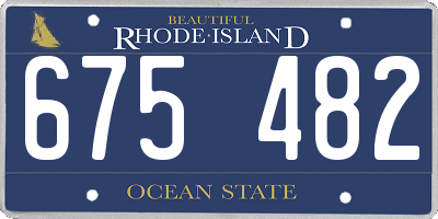 RI license plate 675482