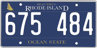 RI license plate 675484