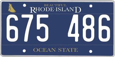 RI license plate 675486