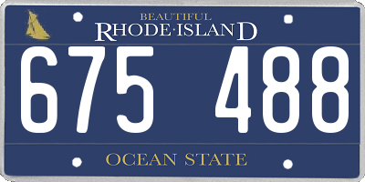 RI license plate 675488