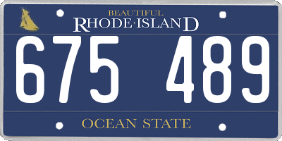 RI license plate 675489