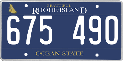 RI license plate 675490