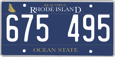 RI license plate 675495