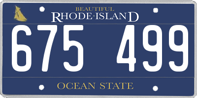 RI license plate 675499